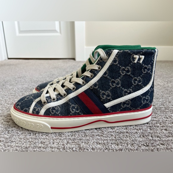 Never worn and perfect Gucci Tennis 1977 high top sneakers women’s size 8 - Picture 3 of 4